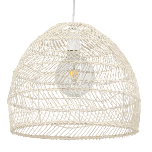 MALIBU 00968 Boho Κρεμαστό Φωτιστικό Οροφής με Ντουί 1 x E27 AC 220-240V IP20 - Μπεζ - Μ40 x Π40 x Υ35cm