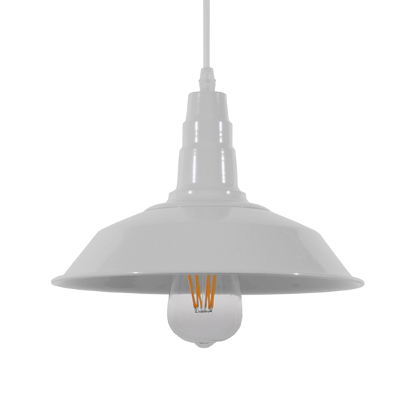 RAY 01044 Vintage Κρεμαστό Φωτιστικό Οροφής με Ντουί 1 x E27 AC 220-240V IP20 - Λευκό - Μ26 x Π26 x Υ25cm