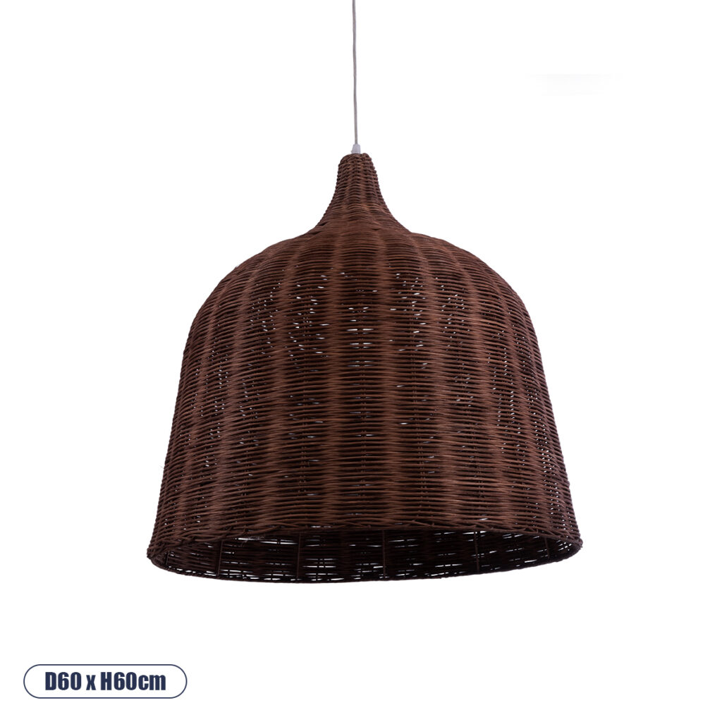 BAHAMAS 01369 Boho Κρεμαστό Φωτιστικό Οροφής με Ντουί 1 x E27 AC 220-240V IP20 - Καφέ - Μ60 x Π60 x Υ60cm