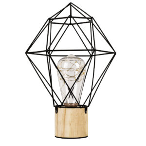 ANTLER 01443 Μοντέρνο Επιτραπέζιο Φωτιστικό LED 2.2W 154lm 360° DC 5V IP20 Θερμό Λευκό 2700K - DIODE - Μαύρο & Μπεζ - Μ19 x Π19 x Υ29cm - 2 Χρόνια Εγγύηση