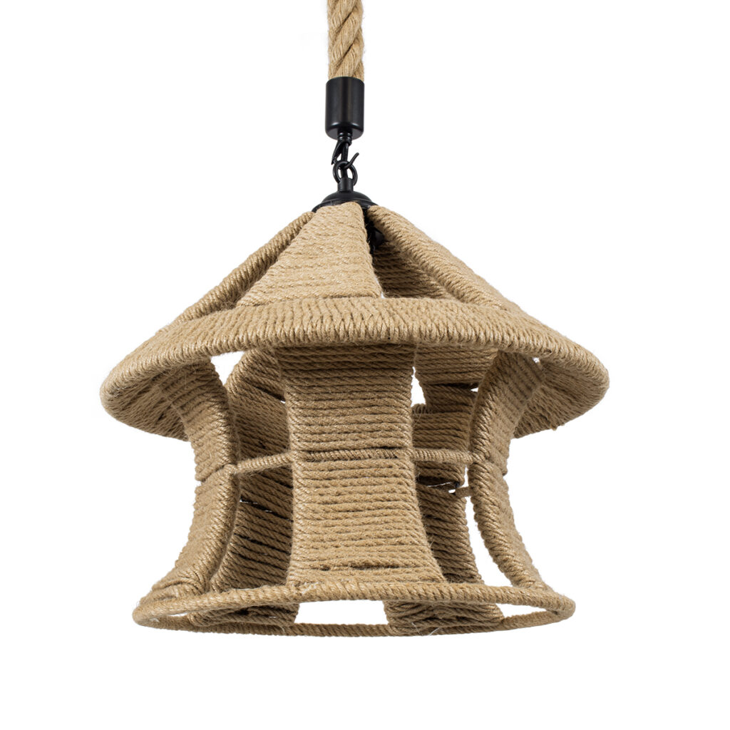 SOLITARIO 01606 Boho Κρεμαστό Φωτιστικό Οροφής με Ντουί 1 x E27 AC 220-240V IP20 - Μπεζ - Μ36 x Π36 x Y30cm
