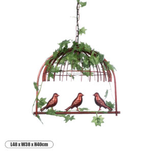 NEST 01642 Vintage Κρεμαστό Φωτιστικό Οροφής με Ντουί 1 x E27 AC 220-240V IP20 - Χάλκινο & Πράσινο - Μ48 x Π38 x Y40cm