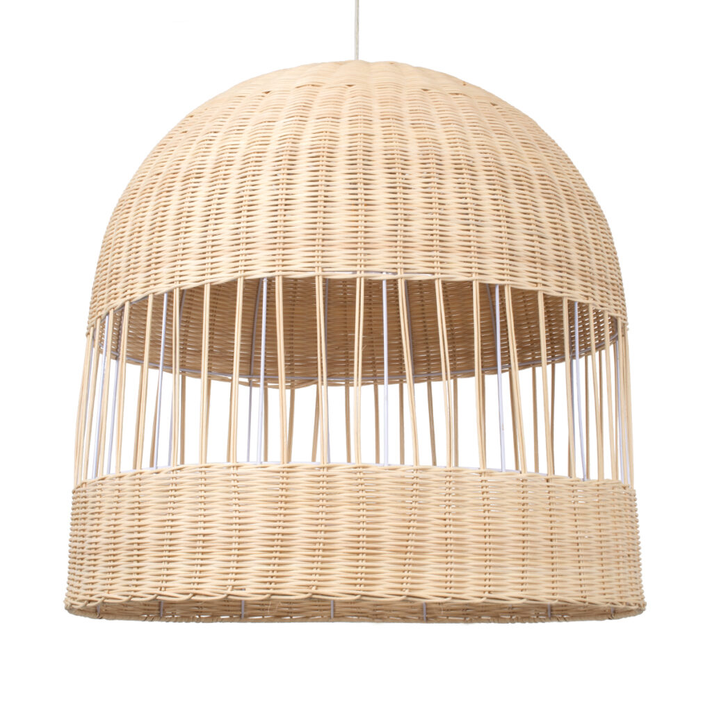 LUCIA 01726 Boho Κρεμαστό Φωτιστικό Οροφής με Ντουί 1 x E27 AC 220-240V IP20 - Μπεζ - Μ60 x Π60 x Y60cm