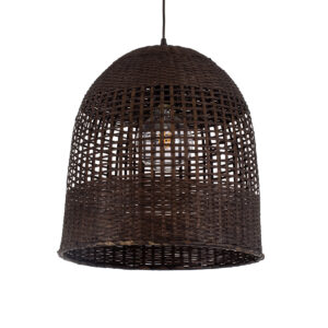BORA-BORA 01736 Boho Κρεμαστό Φωτιστικό Οροφής με Ντουί 1 x E27 AC 220-240V IP20 - Καφέ - Μ42 x Π42 x Y44cm