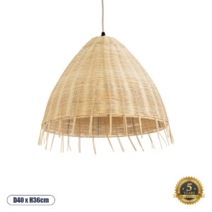 AQUATIC 01742 Boho Κρεμαστό Φωτιστικό Οροφής με Ντουί 1 x E27 AC 220-240V IP20 - Μπεζ - Μ40 x Π40 x Υ36cm