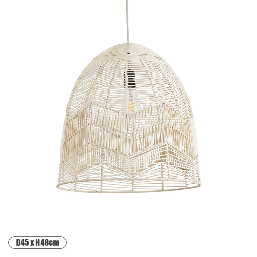 ALOHA 01751 Boho Κρεμαστό Φωτιστικό Οροφής με Ντουί 1 x E27 AC 220-240V IP20 - Μπεζ - Μ45 x Π45 x Υ48cm