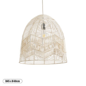 ALOHA 01751 Boho Κρεμαστό Φωτιστικό Οροφής με Ντουί 1 x E27 AC 220-240V IP20 - Μπεζ - Μ45 x Π45 x Υ48cm