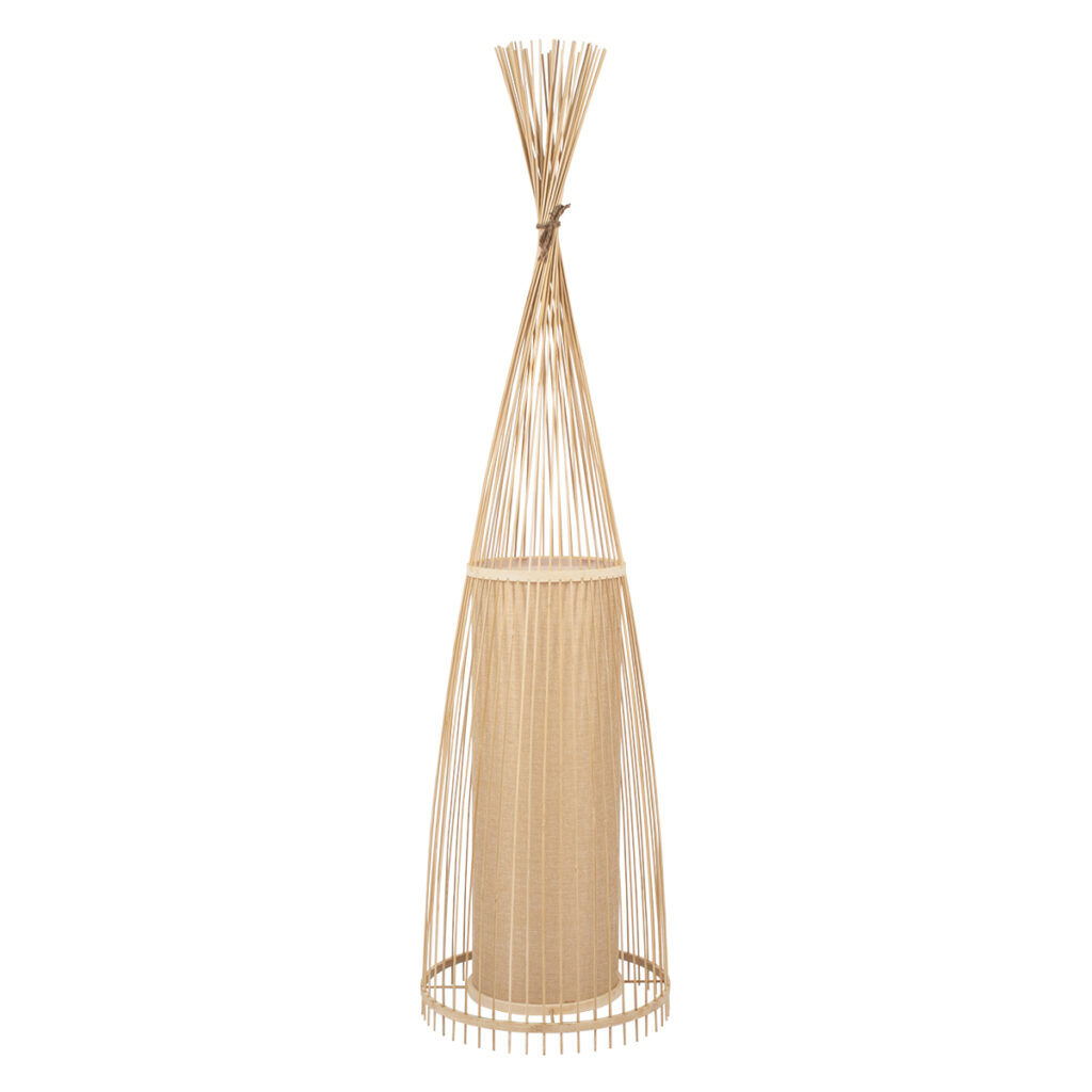 AZORES 01755 Boho Επιδαπέδιο Φωτιστικό με Ντουί 1 x E27 AC 220-240V IP20 - Μπεζ - Μ40 x Π40 x Υ150cm