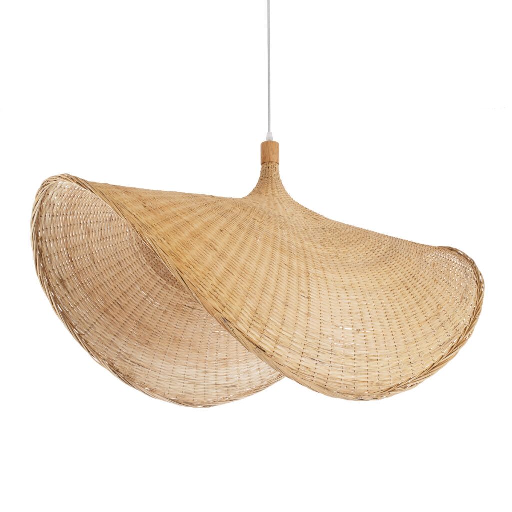 CUBA 01769 Boho Κρεμαστό Φωτιστικό Οροφής με Ντουί 1 x E27 AC 220-240V IP20 - Μπεζ - Μ100 x Π100 x Υ55cm