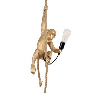 APES 01803 Μοντέρνο Κρεμαστό Φωτιστικό Οροφής με Ντουί 1 x E27 AC 220-240V IP20 - Χρυσό & Μπεζ - Μ26 x Π28 x Υ69cm