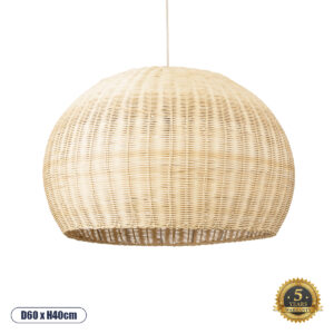 RAITO 01825 Boho Κρεμαστό Φωτιστικό Οροφής με Ντουί 1 x E27 AC 220-240V IP20 - Μπεζ - Μ60 x Π60 x Υ40cm