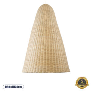MAHANA 01827 Boho Κρεμαστό Φωτιστικό Οροφής με Ντουί 1 x E27 AC 220-240V IP20 - Μπεζ - Μ80 x Π80 x Υ130cm