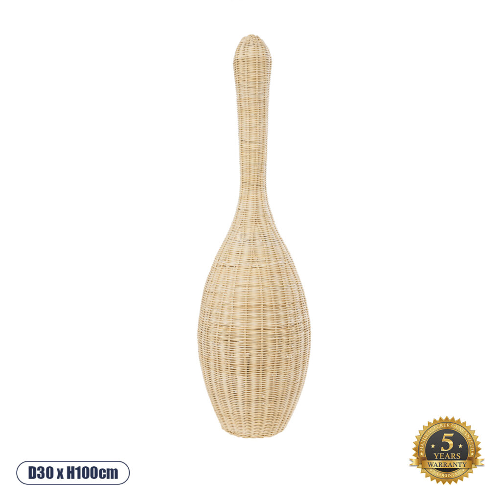 PARADIS 01843 Boho Επιδαπέδιο Φωτιστικό με Ντουί 1 x E27 AC 220-240V IP20 - Μπεζ - Μ30 x Π30 x Υ100cm