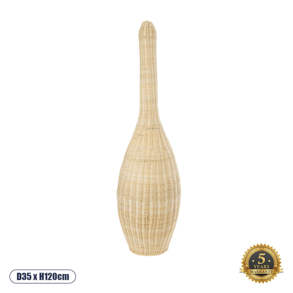 PARADIS 01844 Boho Επιδαπέδιο Φωτιστικό με Ντουί 1 x E27 AC 220-240V IP20 - Μπεζ - Μ35 x Π35 x Υ120cm