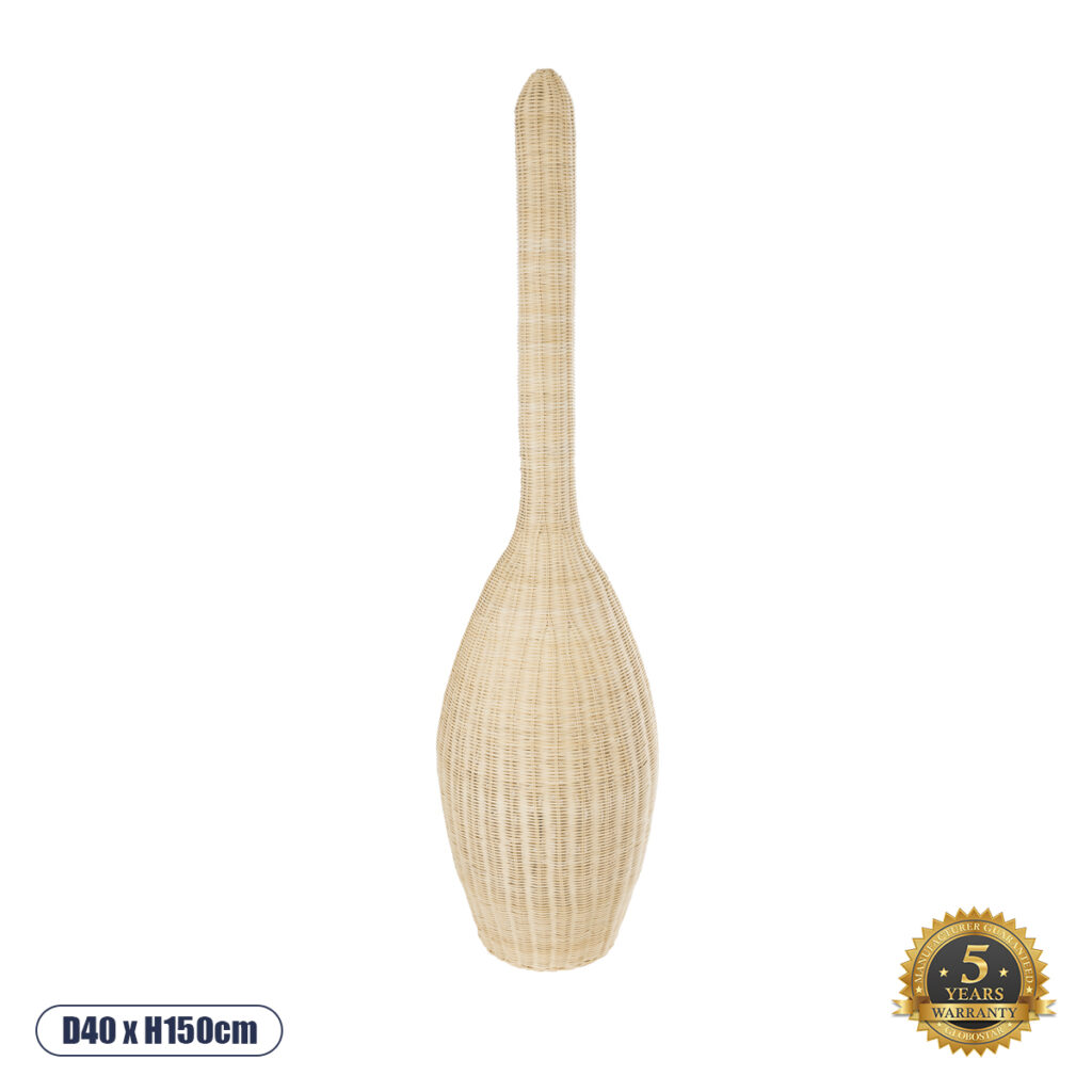 PARADIS 01845 Boho Επιδαπέδιο Φωτιστικό με Ντουί 1 x E27 AC 220-240V IP20 - Μπεζ - Μ40 x Π40 x Υ150cm