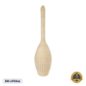 PARADIS 01845 Boho Επιδαπέδιο Φωτιστικό με Ντουί 1 x E27 AC 220-240V IP20 - Μπεζ - Μ40 x Π40 x Υ150cm