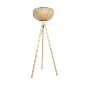 POPPY 01983 Boho Επιδαπέδιο Φωτιστικό με Ντουί 1 x E27 AC 220-240V IP20 - Μπεζ - Μ58 x Π58 x Υ143cm