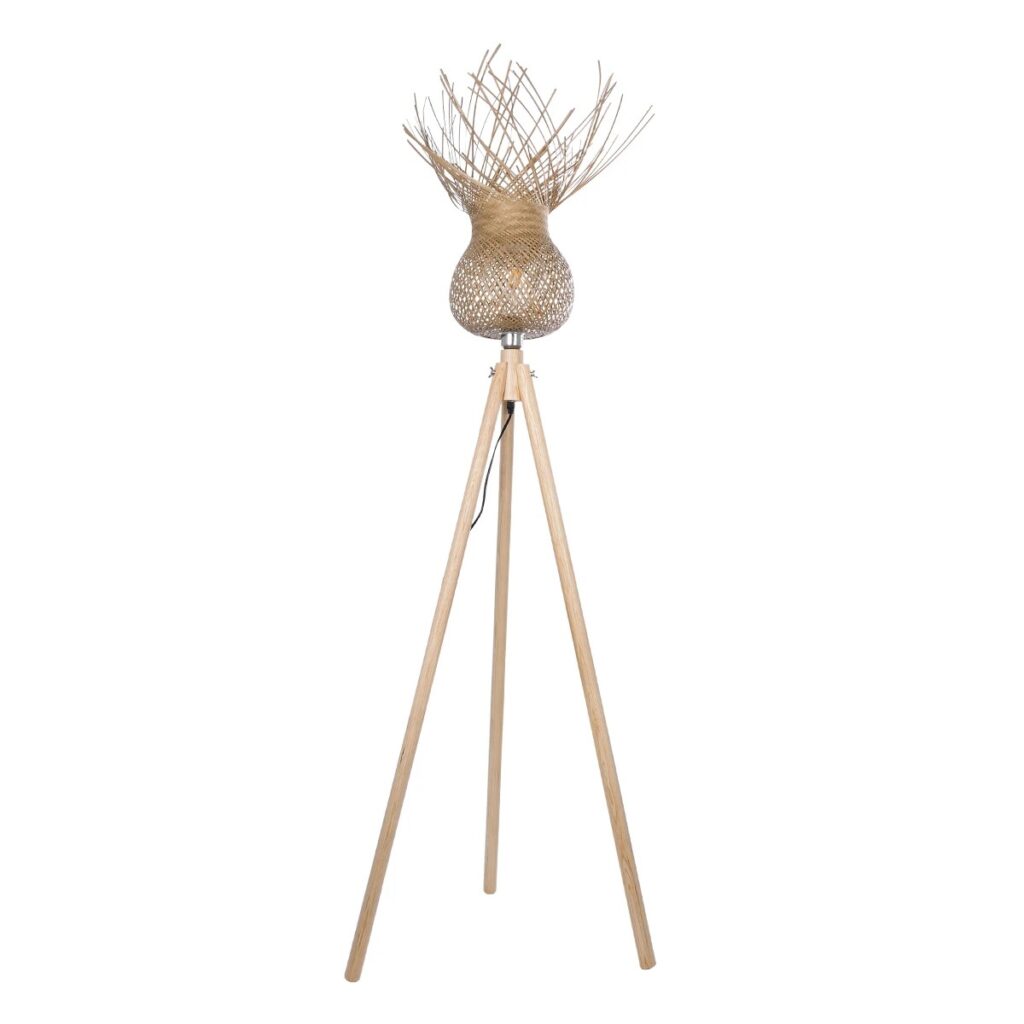 POPPY 01984 Boho Επιδαπέδιο Φωτιστικό με Ντουί 1 x E27 AC 220-240V IP20 - Μπεζ - Μ58 x Π58 x Υ168cm
