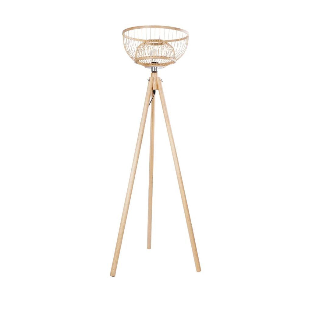 POPPY 01986 Boho Επιδαπέδιο Φωτιστικό με Ντουί 1 x E27 AC 220-240V IP20 - Μπεζ - Μ58 x Π58 x Υ141cm