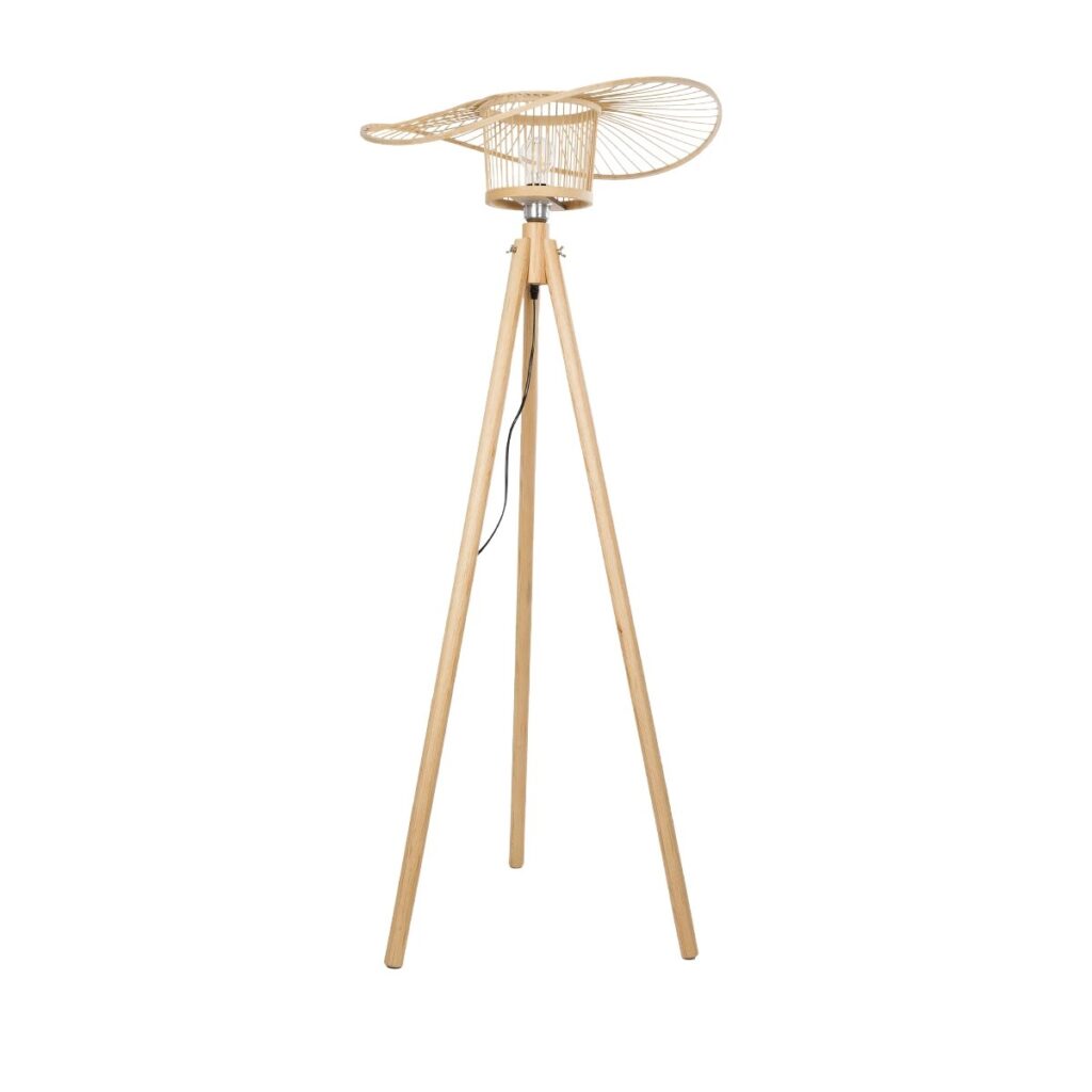POPPY 01987 Boho Επιδαπέδιο Φωτιστικό με Ντουί 1 x E27 AC 220-240V IP20 - Μπεζ - Μ58 x Π58 x Υ138cm