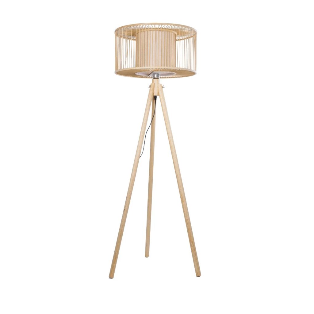 POPPY 01988 Boho Επιδαπέδιο Φωτιστικό με Ντουί 1 x E27 AC 220-240V IP20 - Μπεζ - Μ58 x Π58 x Υ145cm