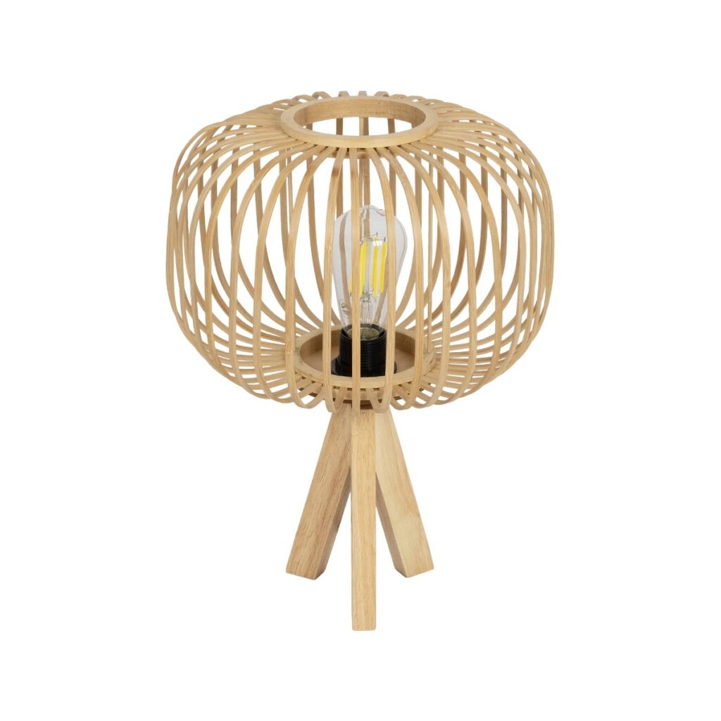 CHORD 01990 Boho Επιτραπέζιο Φωτιστικό Πορτατίφ με Ντουί 1 x E27 AC 220-240V IP20 - Μπεζ - Μ31 x Π31 x Υ43cm