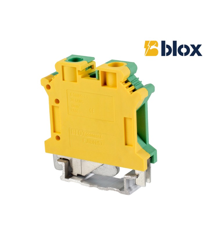 Κλέμα ράγας BLOX CONNECT FJ10N/D 10 mm² γείωσης πράσινο/κίτρινο