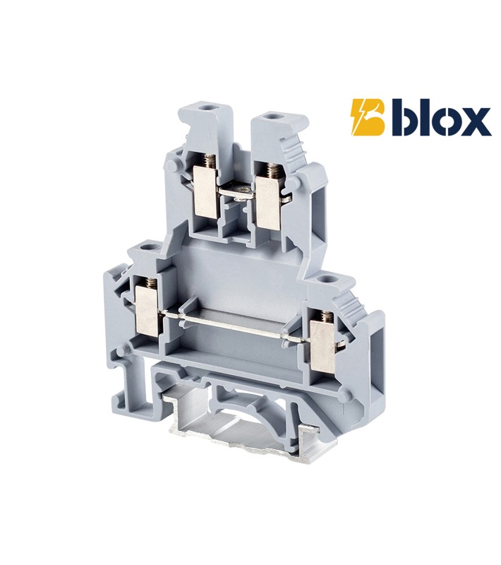 Κλέμα ράγας BLOX CONNECT FJKK5 4 mm² διώροφη γκρι