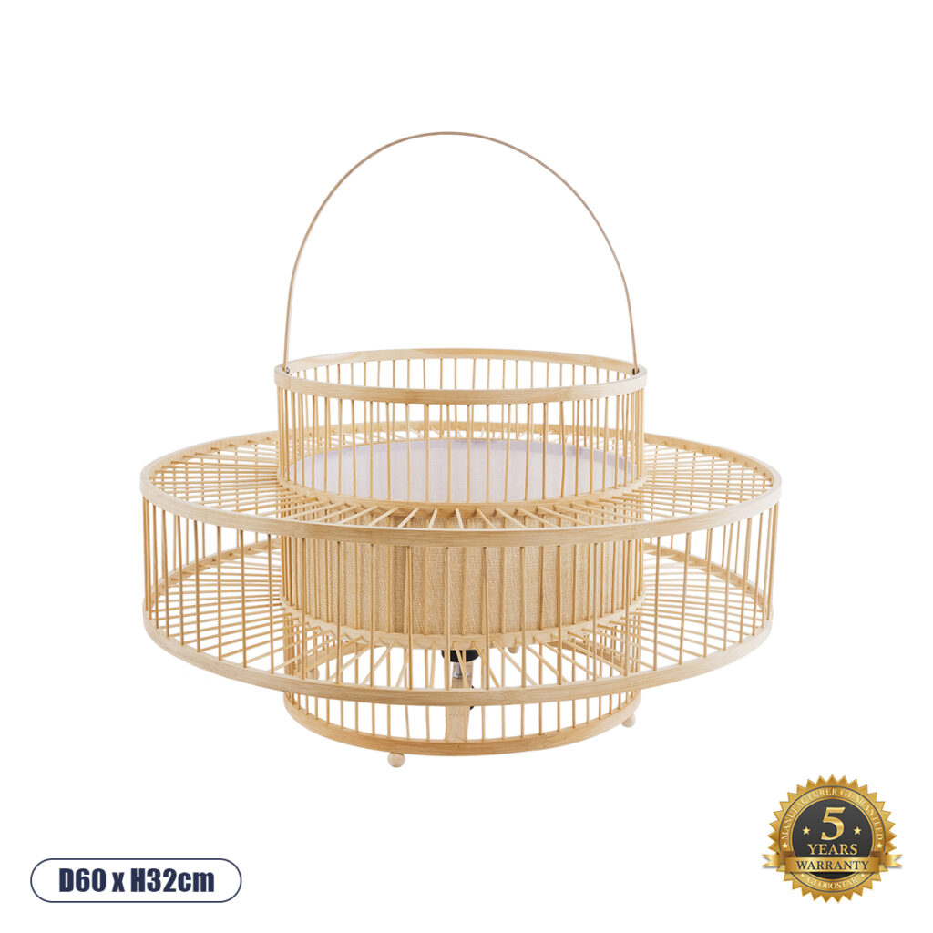 SORENIA 02004 Boho Επιδαπέδιο Φωτιστικό με Ντουί 1 x E27 AC 220-240V IP20 - Μπεζ - Μ60 x Π60 x Υ32cm