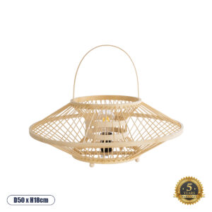 SORENIA 02005 Boho Επιτραπέζιο Φωτιστικό Πορτατίφ με Ντουί 1 x E27 AC 220-240V IP20 - Μπεζ - Μ50 x Π50 x Υ18cm