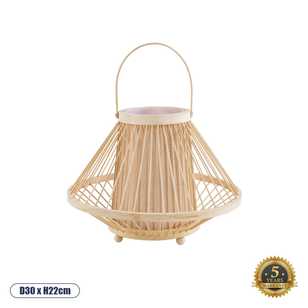 CATHY 02006 Boho Επιτραπέζιο Φωτιστικό Πορτατίφ με Ντουί 1 x E27 AC 220-240V IP20 - Μπεζ - Μ30 x Π30 x Υ22cm