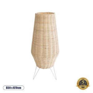 BOLSON 02012 Boho Επιδαπέδιο Φωτιστικό με Ντουί 1 x E27 AC 220-240V IP20 - Μπεζ & Λευκό - Μ30 x Π30 x Υ70cm