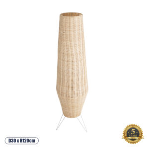 BOLSON 02013 Boho Επιδαπέδιο Φωτιστικό με Ντουί 1 x E27 AC 220-240V IP20 - Μπεζ & Λευκό - Μ30 x Π30 x Υ120cm