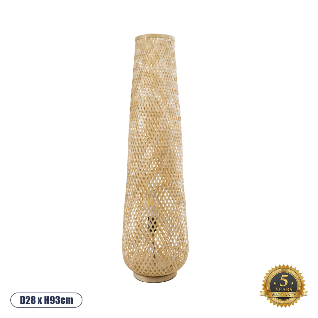 MAMIZU 02109 Boho Επιδαπέδιο Φωτιστικό με Ντουί 1 x E27 AC 220-240V IP20 - Μπεζ - Μ28 x Π28 x Υ93cm