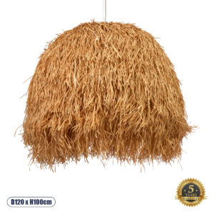 GUADELOUPE 02156 Boho Κρεμαστό Φωτιστικό Οροφής με Ντουί 1 x E27 AC 220-240V IP20 - Μπεζ - Μ120 x Π120 x Υ100cm