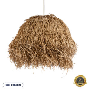 GUADELOUPE 02158 Boho Κρεμαστό Φωτιστικό Οροφής με Ντουί 1 x E27 AC 220-240V IP20 - Μπεζ - Μ80 x Π80 x Υ60cm