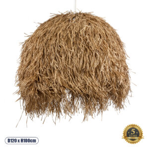 GUADELOUPE 02159 Boho Κρεμαστό Φωτιστικό Οροφής με Ντουί 1 x E27 AC 220-240V IP20 - Μπεζ - Μ120 x Π120 x Υ100cm