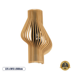 MIHIRO 02174 Boho Φωτιστικό Τοίχου - Απλίκα με Ντουί 1 x E27 AC 220-240V IP20 - Μπεζ - Μ25 x Π13 x Υ40cm