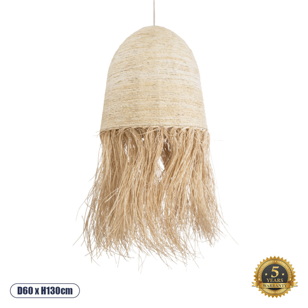 AREMBEPE 02179 Boho Κρεμαστό Φωτιστικό Οροφής με Ντουί 1 x E27 AC 220-240V IP20 - Μπεζ - Μ60 x Π60 x Υ130cm