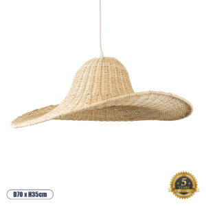 ESPARGOS 02214 Boho Κρεμαστό Φωτιστικό Οροφής με Ντουί 1 x E27 AC 220-240V IP20 - Μπεζ - Μ70 x Π70 x Υ35cm