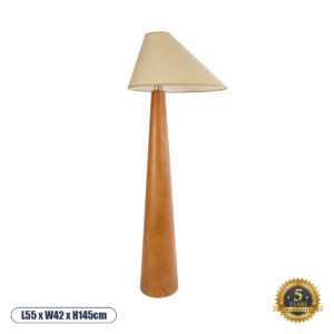 KAUAI 02230 Boho Επιδαπέδιο Φωτιστικό με Ντουί 1 x E27 AC 220-240V IP20 - Καφέ & Μπεζ - Μ55 x Π42 x Υ145cm