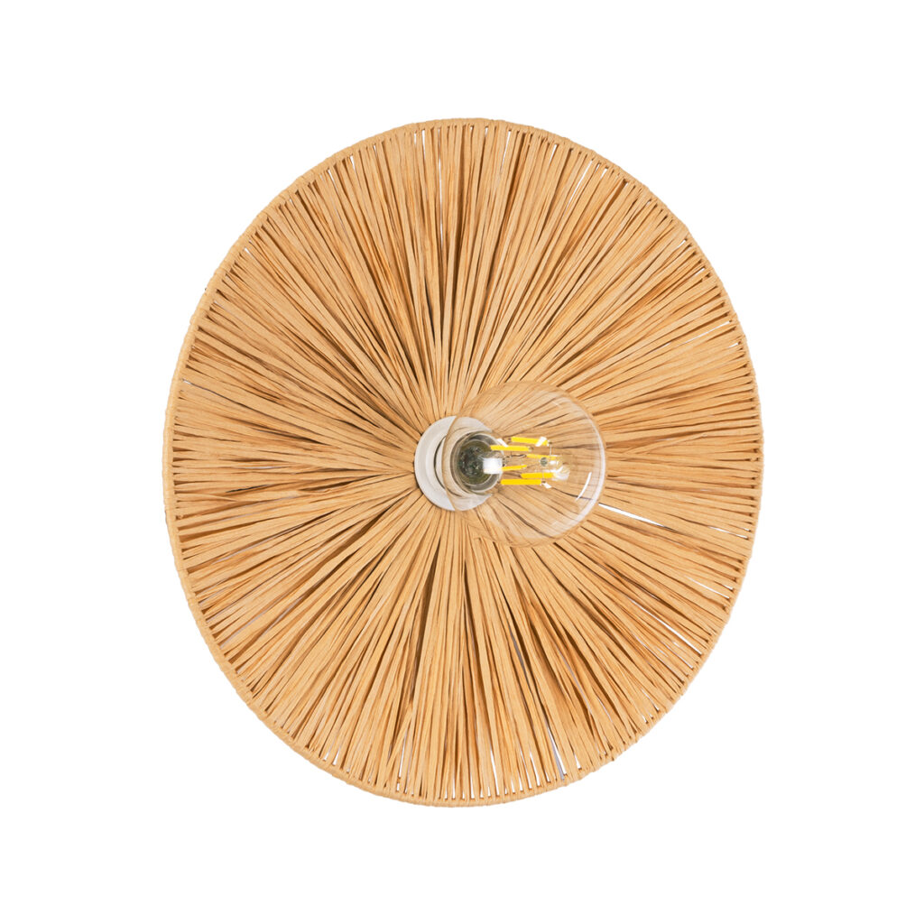 COLOMBO 02277 Boho Φωτιστικό Τοίχου - Απλίκα με Ντουί 1 x E27 AC 220-240V IP20 - Μπεζ - Μ40 x Π40 x Υ9cm