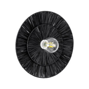 COLOMBO 02280 Boho Φωτιστικό Τοίχου - Απλίκα με Ντουί 1 x E27 AC 220-240V IP20 - Μαύρο - Μ40 x Π40 x Υ9cm
