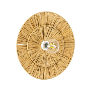 COLOMBO 02284 Boho Φωτιστικό Τοίχου - Απλίκα με Ντουί 1 x E27 AC 220-240V IP20 - Μπεζ - Μ40 x Π40 x Υ9cm