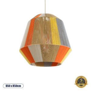 SALERNO 02289 Boho Κρεμαστό Φωτιστικό Οροφής με Ντουί 1 x E27 AC 220-240V IP20 - Πολύχρωμο - Μ50 x Π50 x Υ50cm