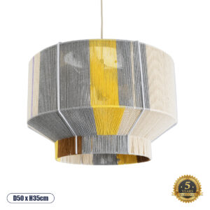 SALERNO 02290 Boho Κρεμαστό Φωτιστικό Οροφής με Ντουί 1 x E27 AC 220-240V IP20 - Πολύχρωμο - Μ50 x Π50 x Υ35cm