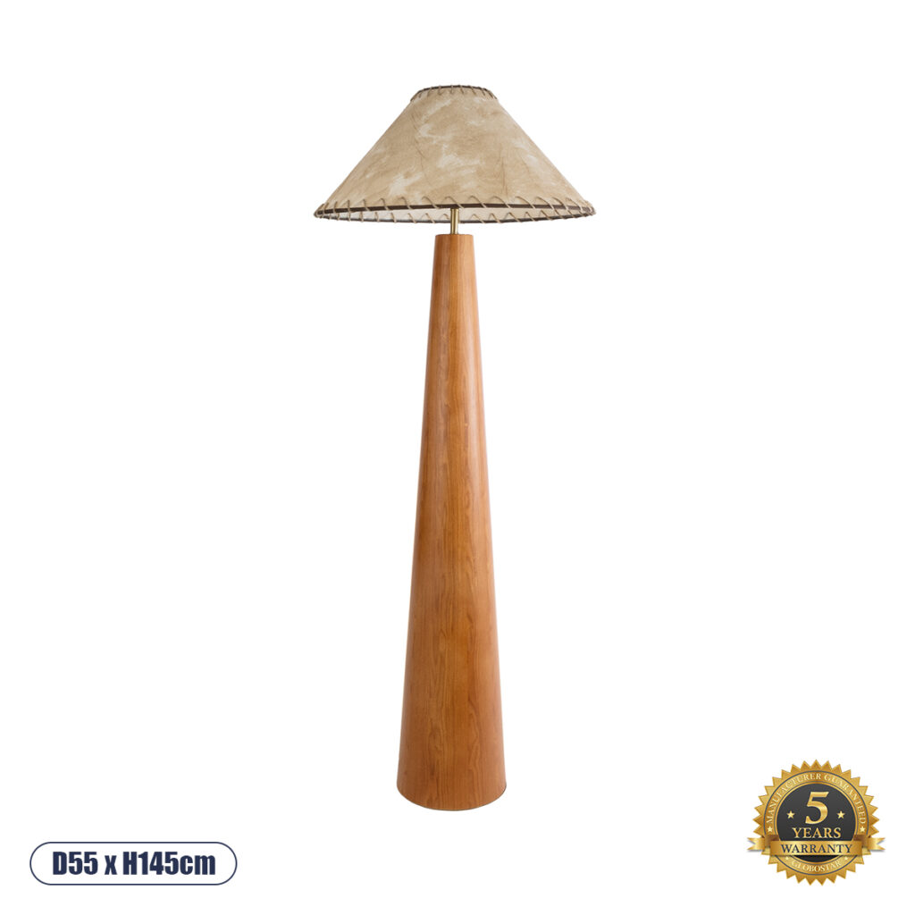 MASPALOMAS 02292 Boho Επιδαπέδιο Φωτιστικό με Ντουί 1 x E27 AC 220-240V IP20 - Καφέ & Μπεζ - Μ55 x Π55 x Υ145cm