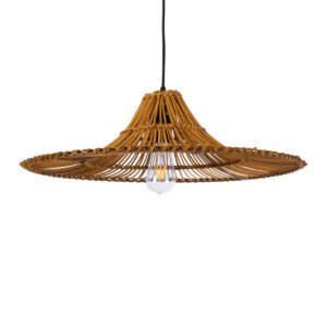 PALERMO 02310 Boho Κρεμαστό Φωτιστικό Οροφής με Ντουί 1 x E27 AC 220-240V IP20 - Καφέ - Μ60 x Π60 x Υ18cm