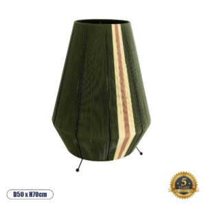 SALERNO 02332 Boho Επιδαπέδιο Φωτιστικό με Ντουί 1 x E27 AC 220-240V IP20 - Πράσινο & Μπεζ - Μ50 x Π50 x Υ70cm