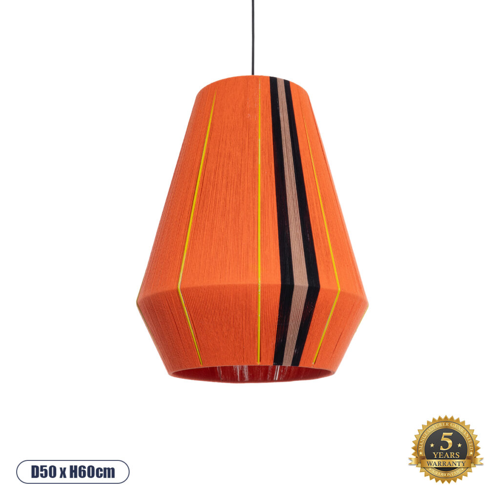 SALERNO 02337 Boho Κρεμαστό Φωτιστικό Οροφής με Ντουί 1 x E27 AC 220-240V IP20 - Πολύχρωμο - Μ50 x Π50 x Υ60cm